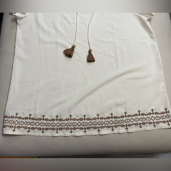 United Colors of Benetton Women’s Boho Short Sleeve Blouse - Size L - Picture 4 of 7